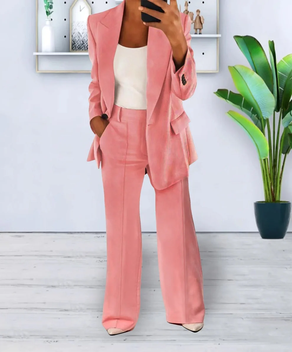 Broek en blazer set dames sale
